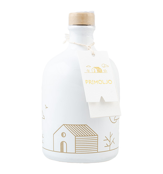 Natives Olivenöl extra Monocultivar «Favololio» im Tonkrug